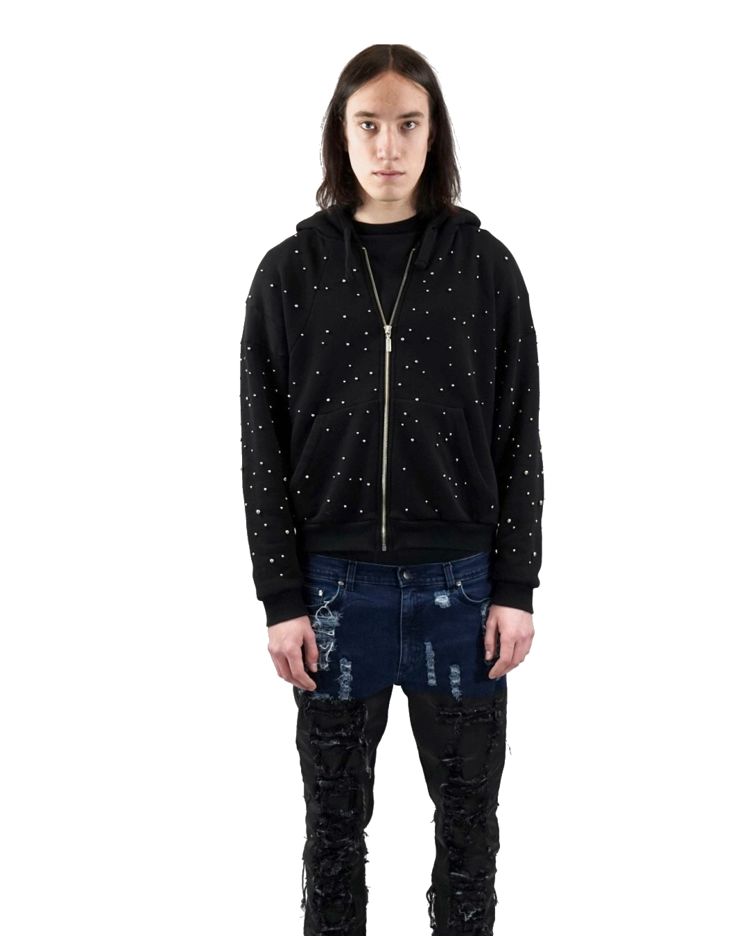 ROLLS ROSE HOODIE BLACK - obrazek 4