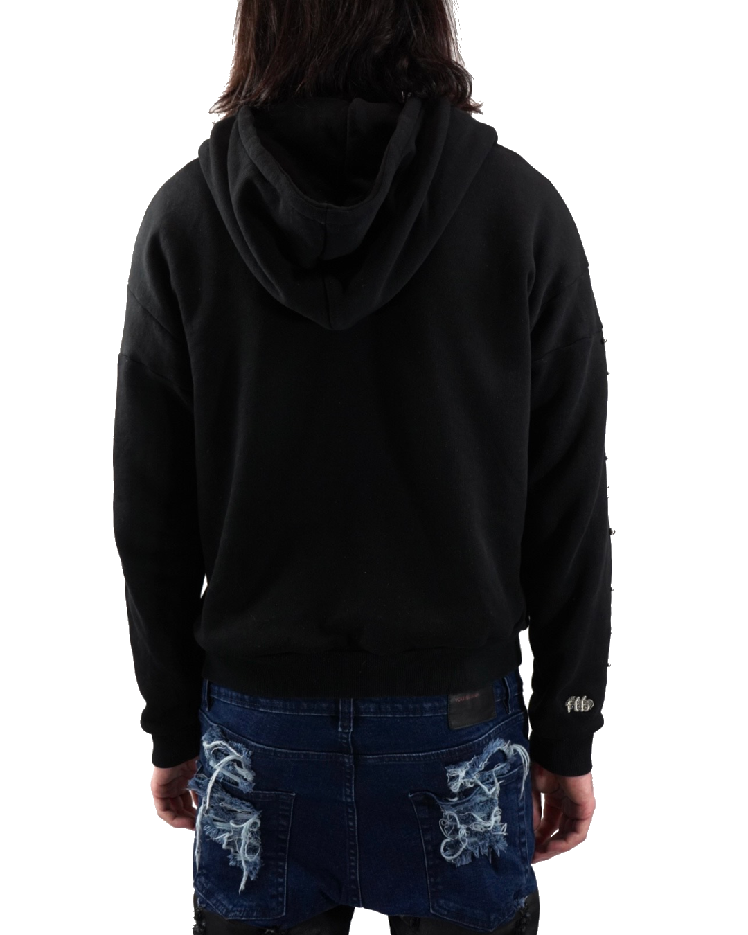 ROLLS ROSE HOODIE BLACK - obrazek 5