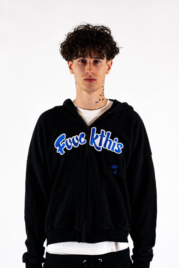 CALI ZIP HOODIE BLUE