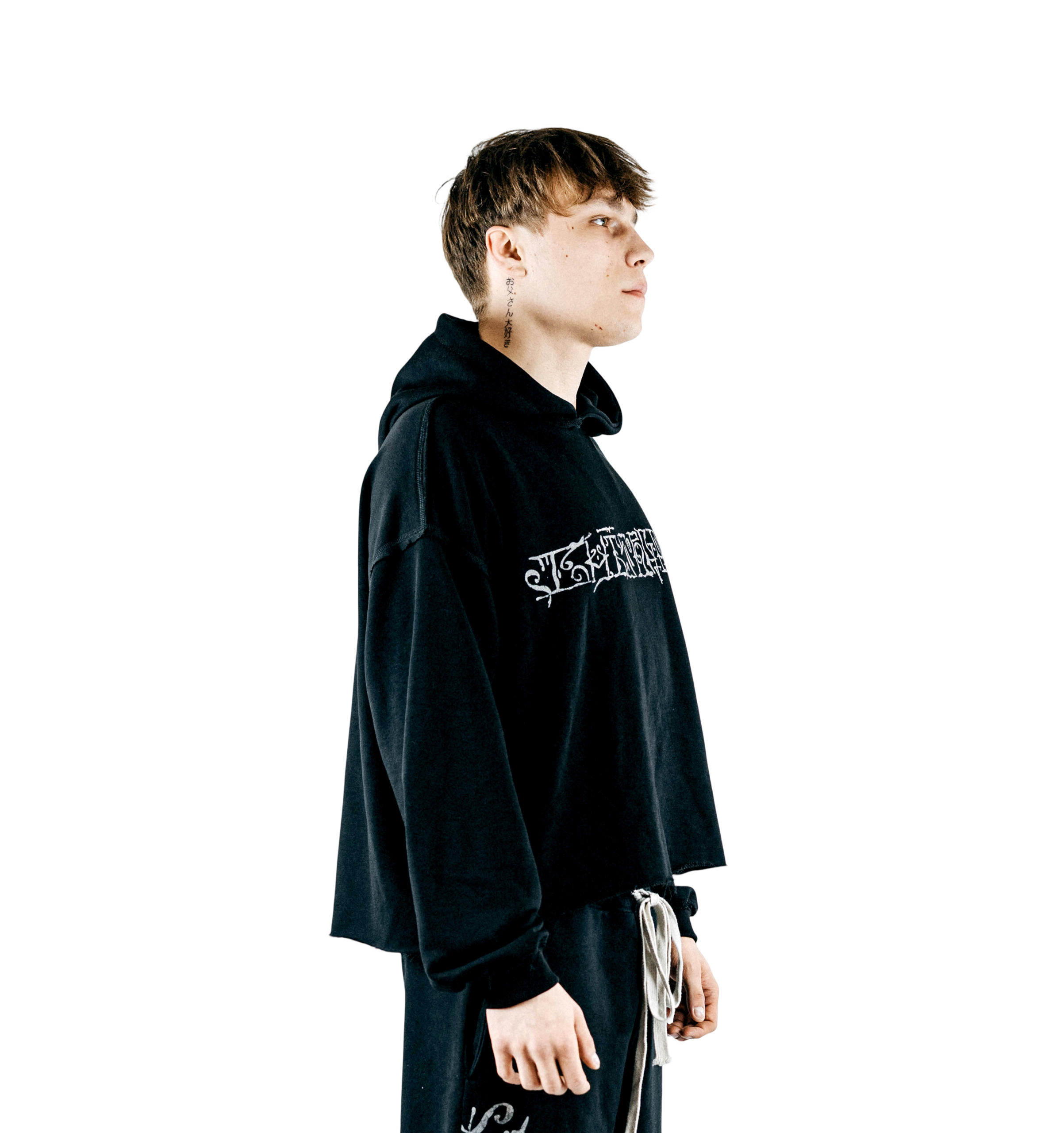 ARABIC HOODIE WHITE ASH - obrazek 4