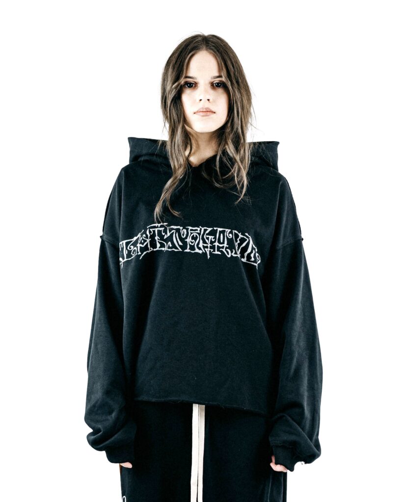 ARABIC HOODIE WHITE ASH
