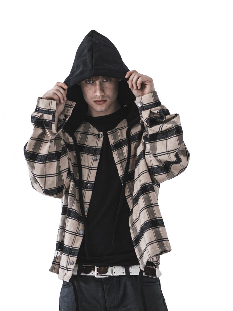 BLACK/BEIGE FLANEL SHIRT