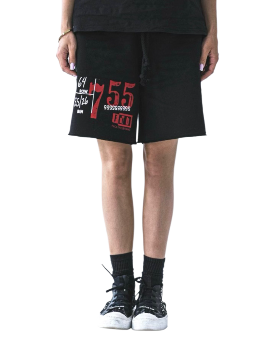 755 TICKET SHORTS BLACK